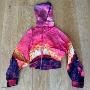 Zimmerman cropped linen hoodie size 0P